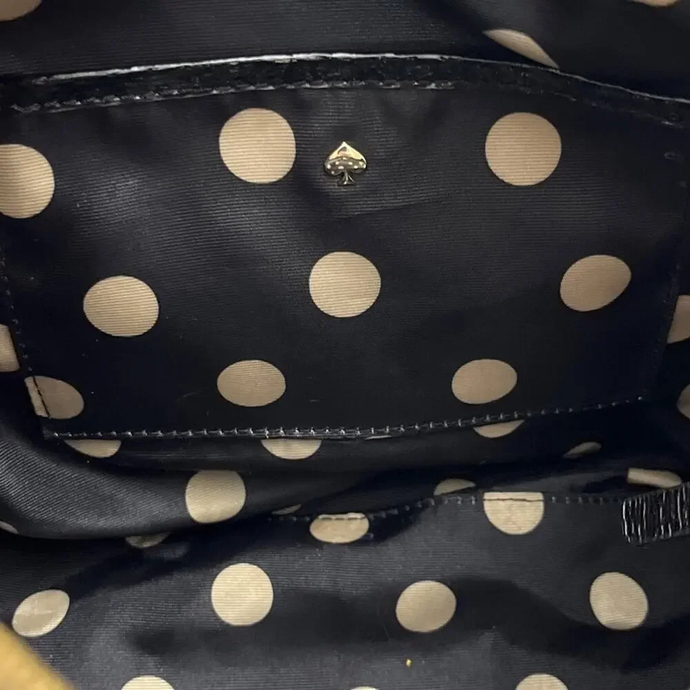 Kate Spade Cedar Street Black Patent Dome Satchel Bag Detachable Strap Dust Bag
